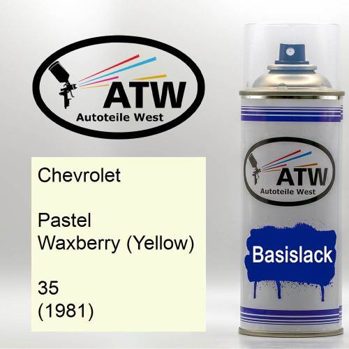 Chevrolet, Pastel Waxberry (Yellow), 35 (1981): 400ml Sprühdose, von ATW Autoteile West.